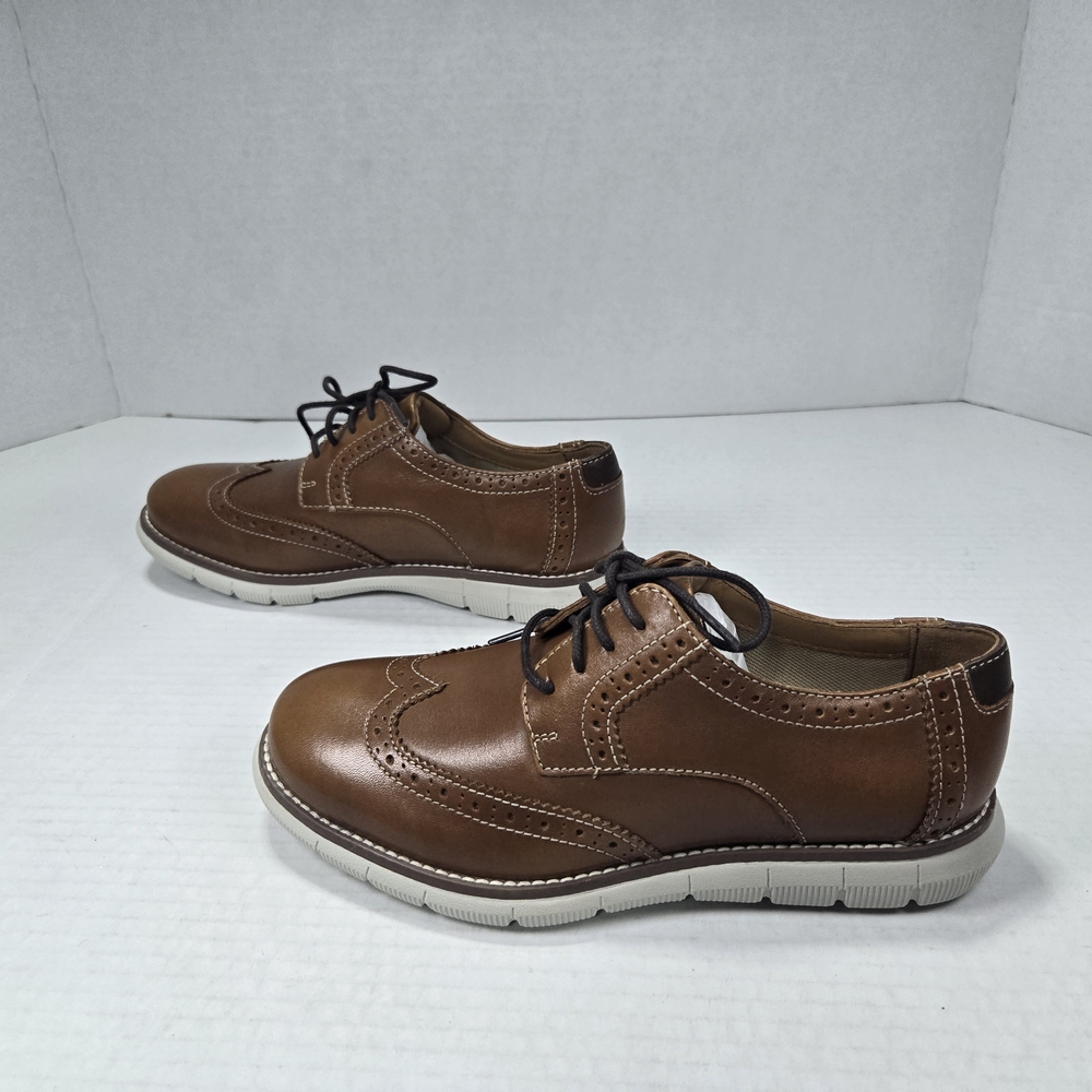 *NEW* Johnston & Murphy Big Kid Holden Wing Tip Dress Shoes Size 2 (Little Boys) - Picture 3 of 12